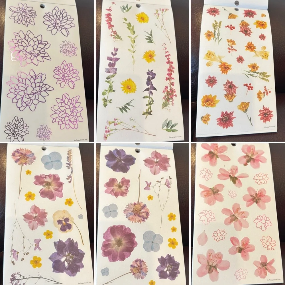 Sophisticated Florals & Pressed Florals Sticker Books by the Happy Planner
